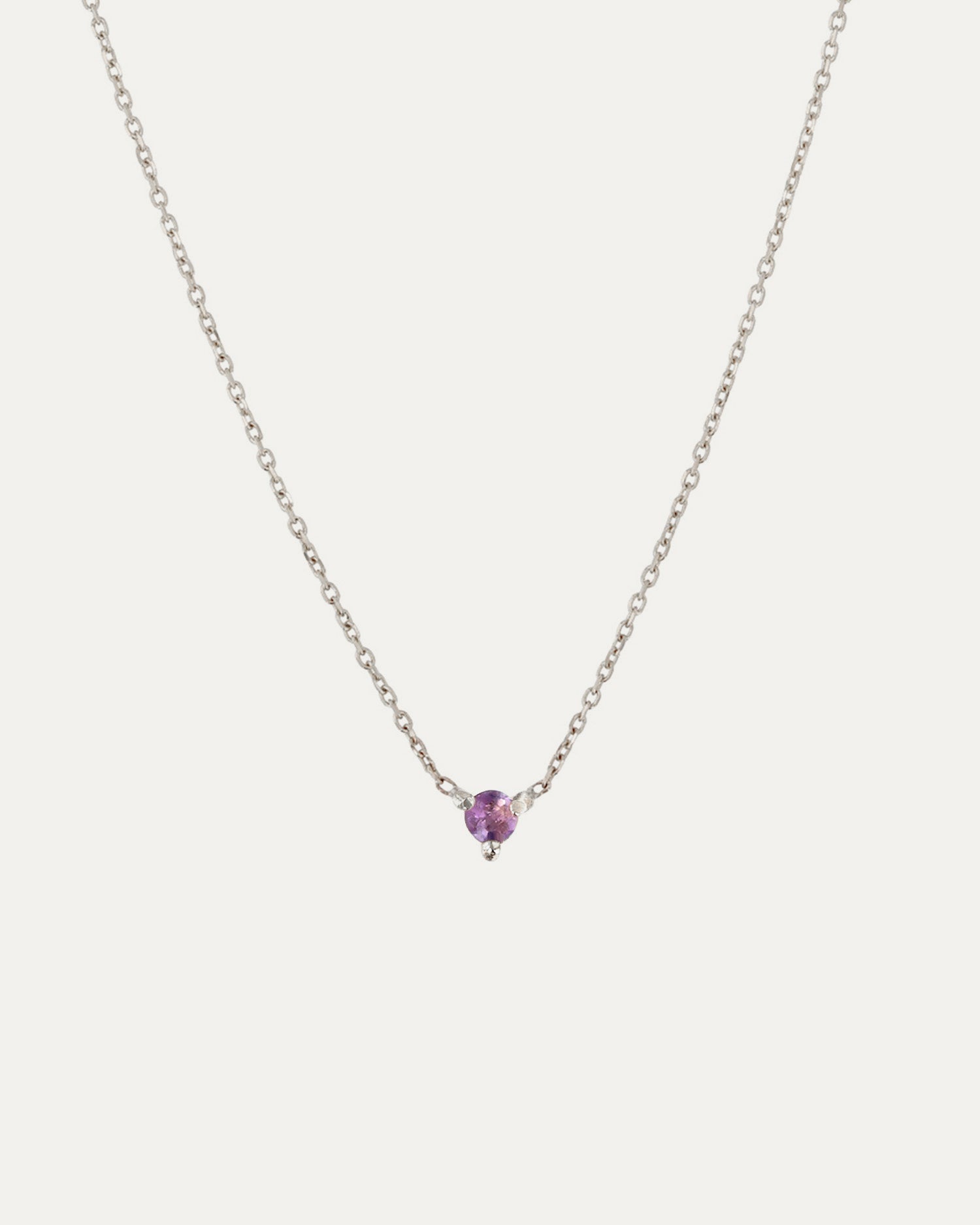 The Petite Amethyst Birthstone Necklace – SARAH SEBASTIAN