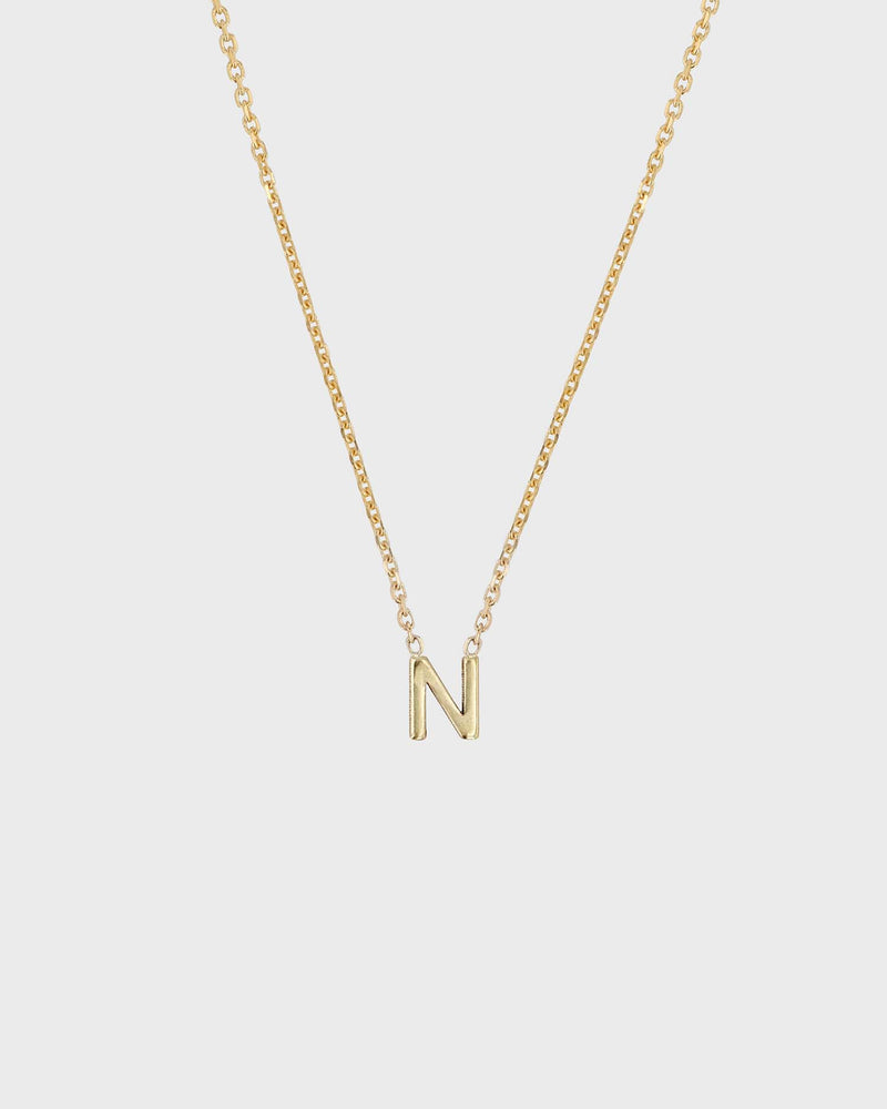 Petite Letter Pendant Necklace Gold | Sarah & Sebastian