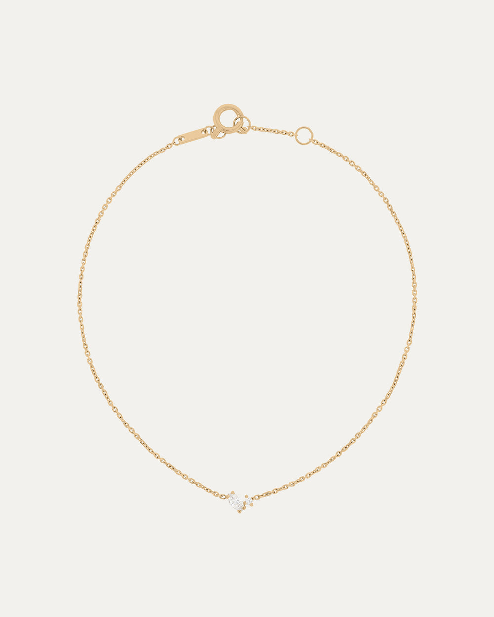 SARAH & SEBASTIAN Petite Fine Gossamer Bracelet in Yellow Gold — detail view