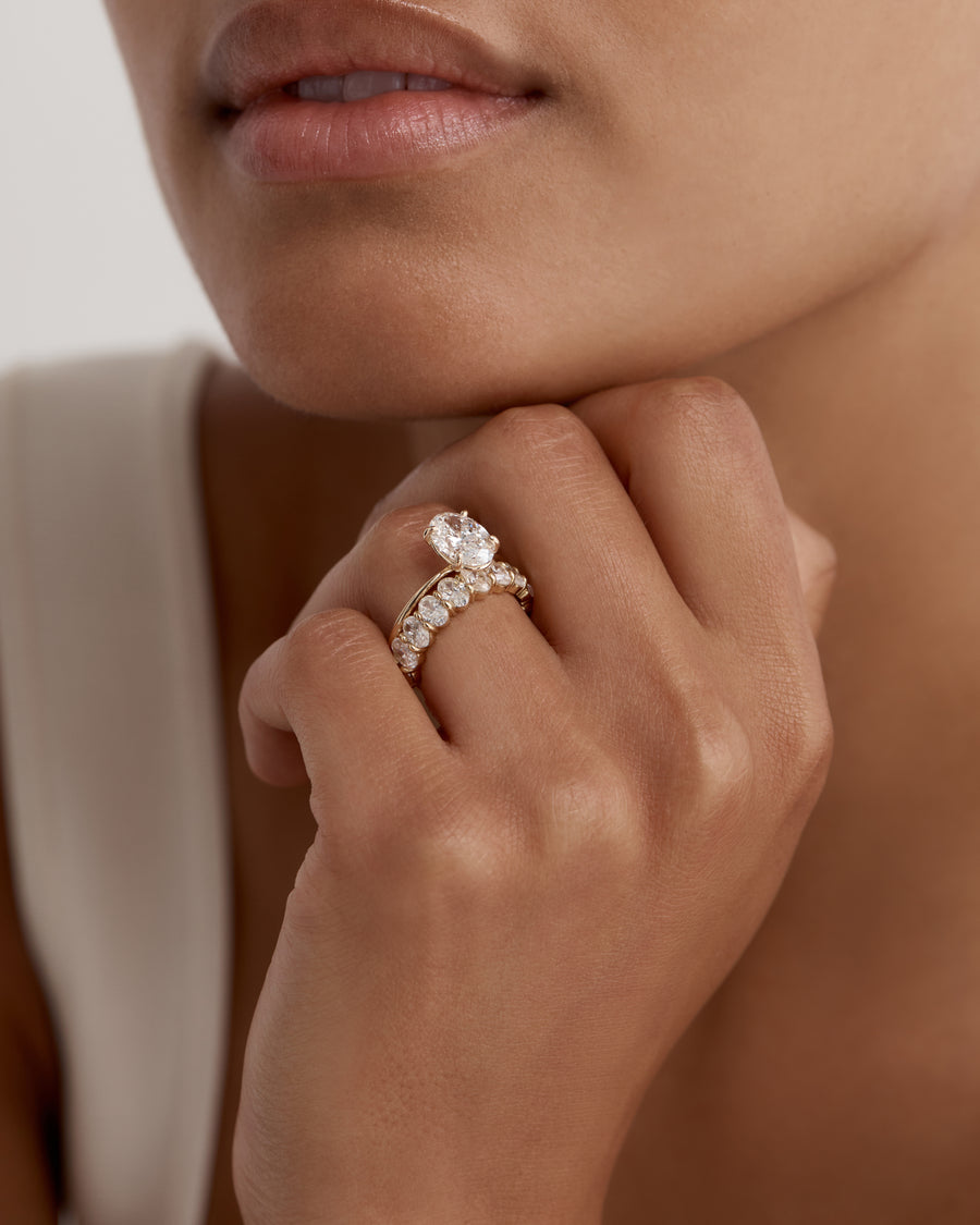 Oval Solitaire Engagement Ring Thin Band Thin Band Oval Shaped