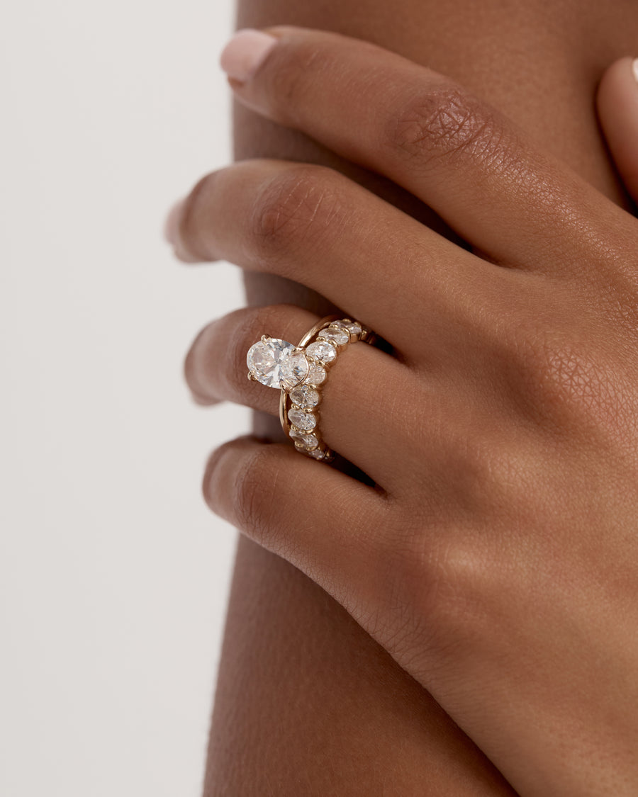 Salt Oval Diamond Ring I Yellow Gold Sarah Sebastian – SARAH