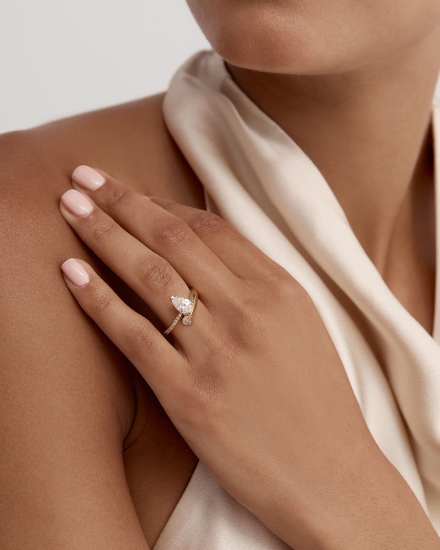 Aria Pear Eternity Engagement Ring – SARAH SEBASTIAN