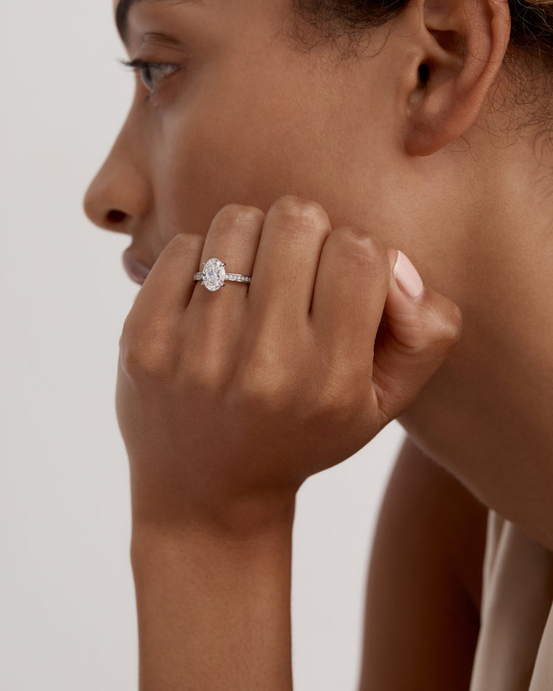Oval Eternity Diamond Engagement Ring by Sarah & Sebastian