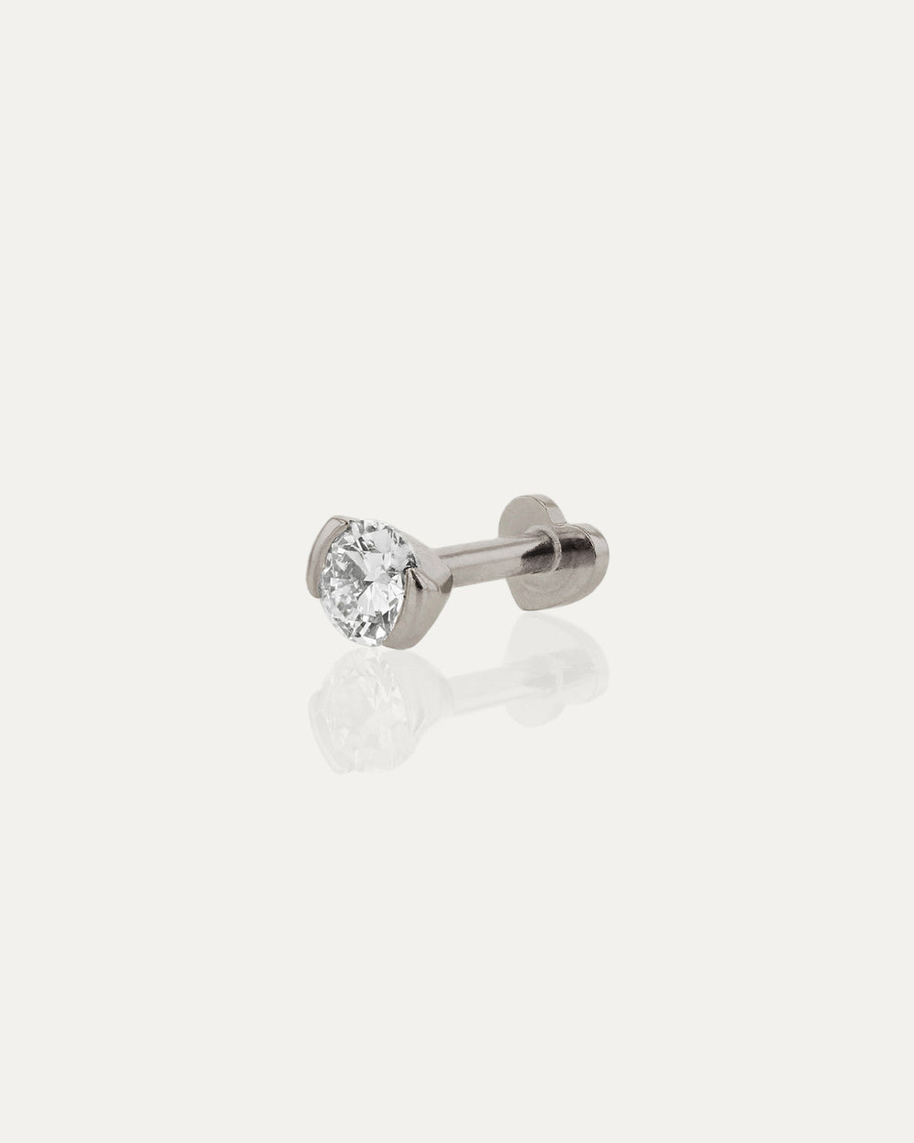 Suspense Round Diamond Cartilage Earring