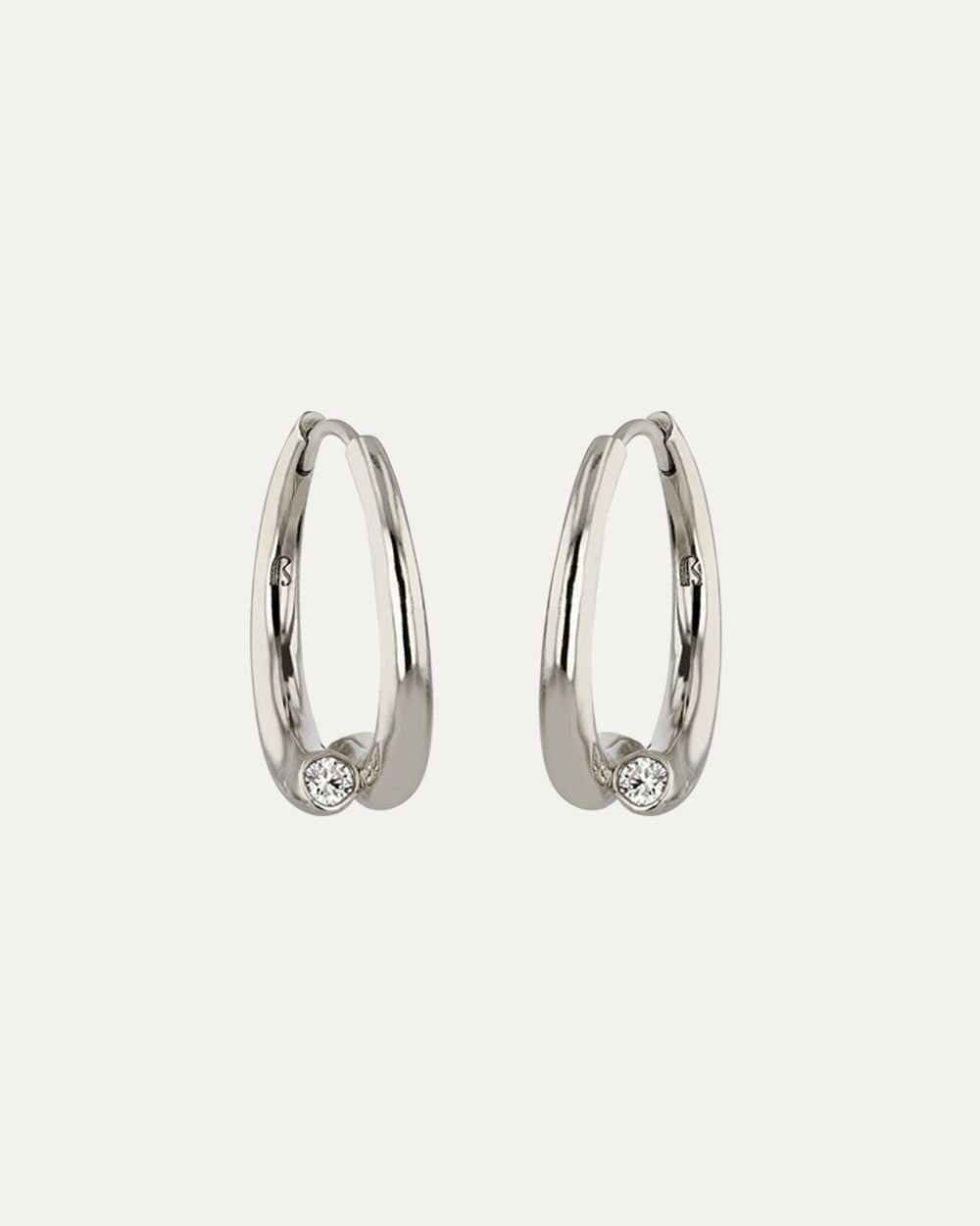 Float Diamond Hoops