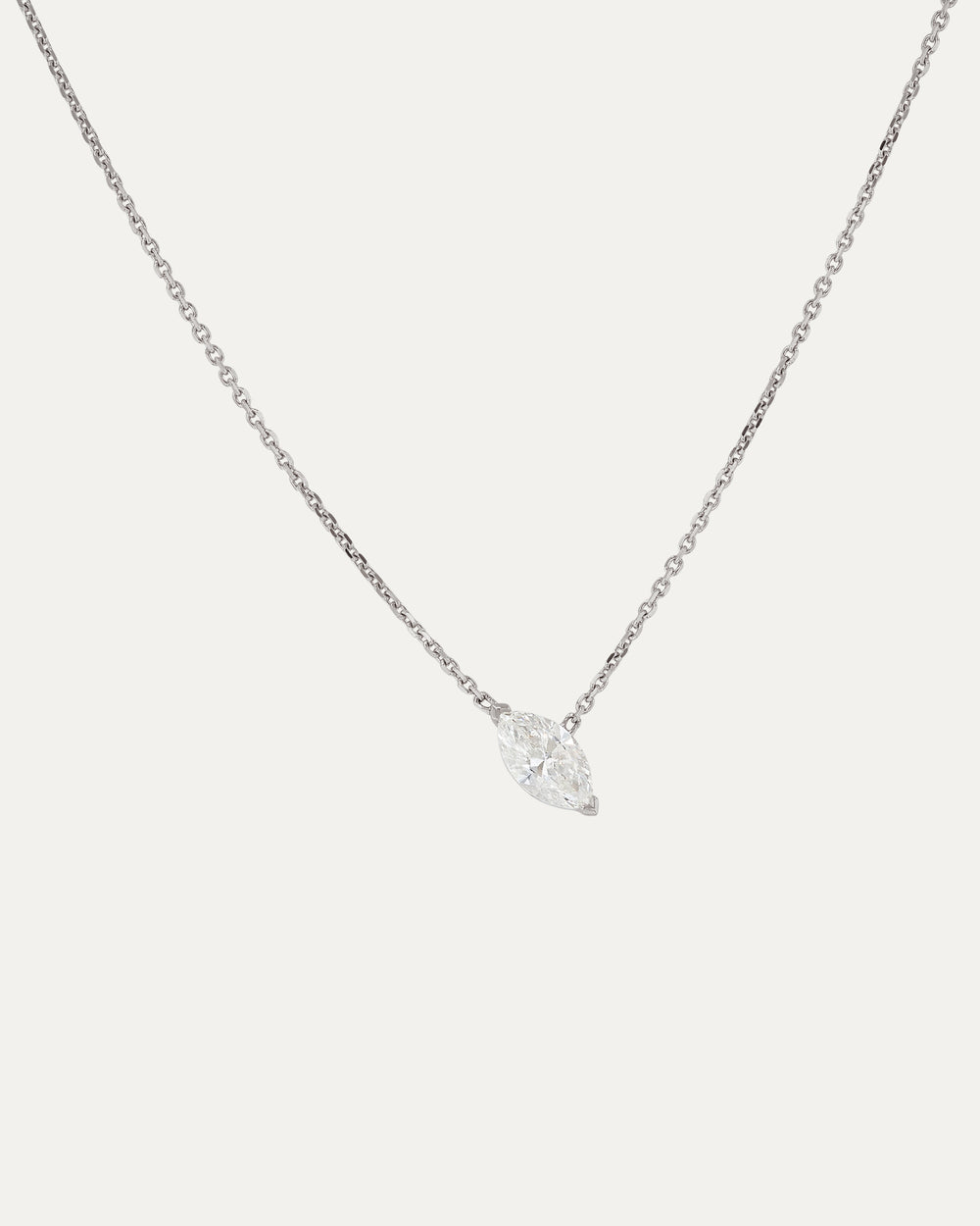 Solitaire Marquise Diamond Necklace