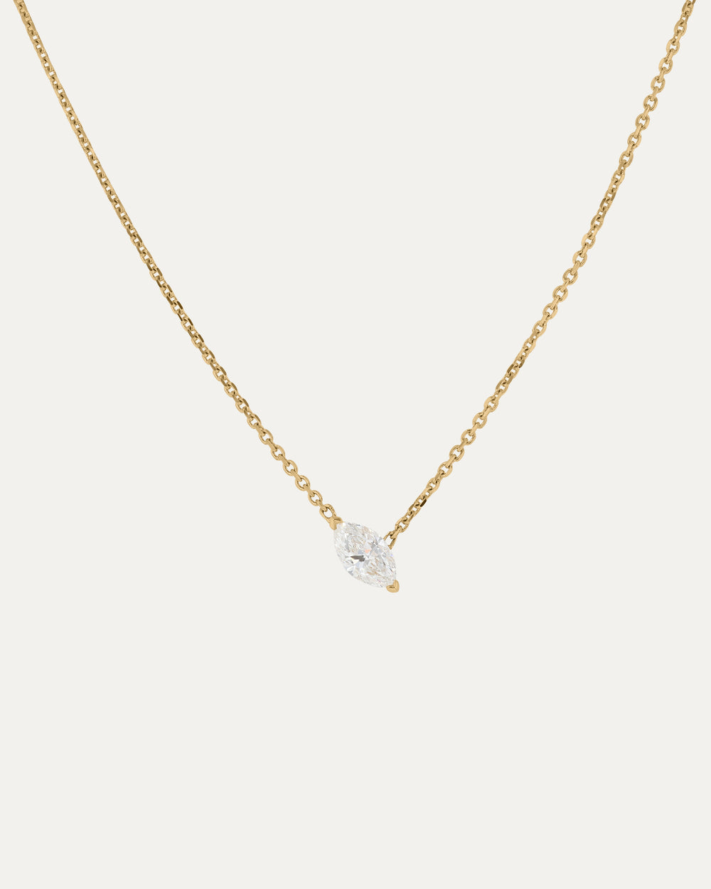 Solitaire Marquise Diamond Necklace