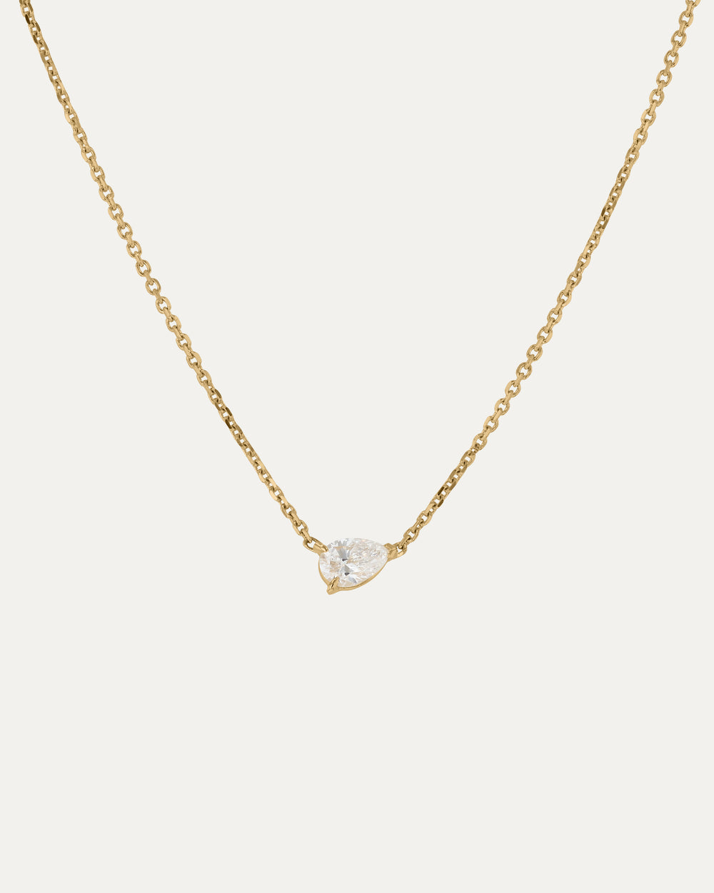 Solitaire Pear Diamond Necklace