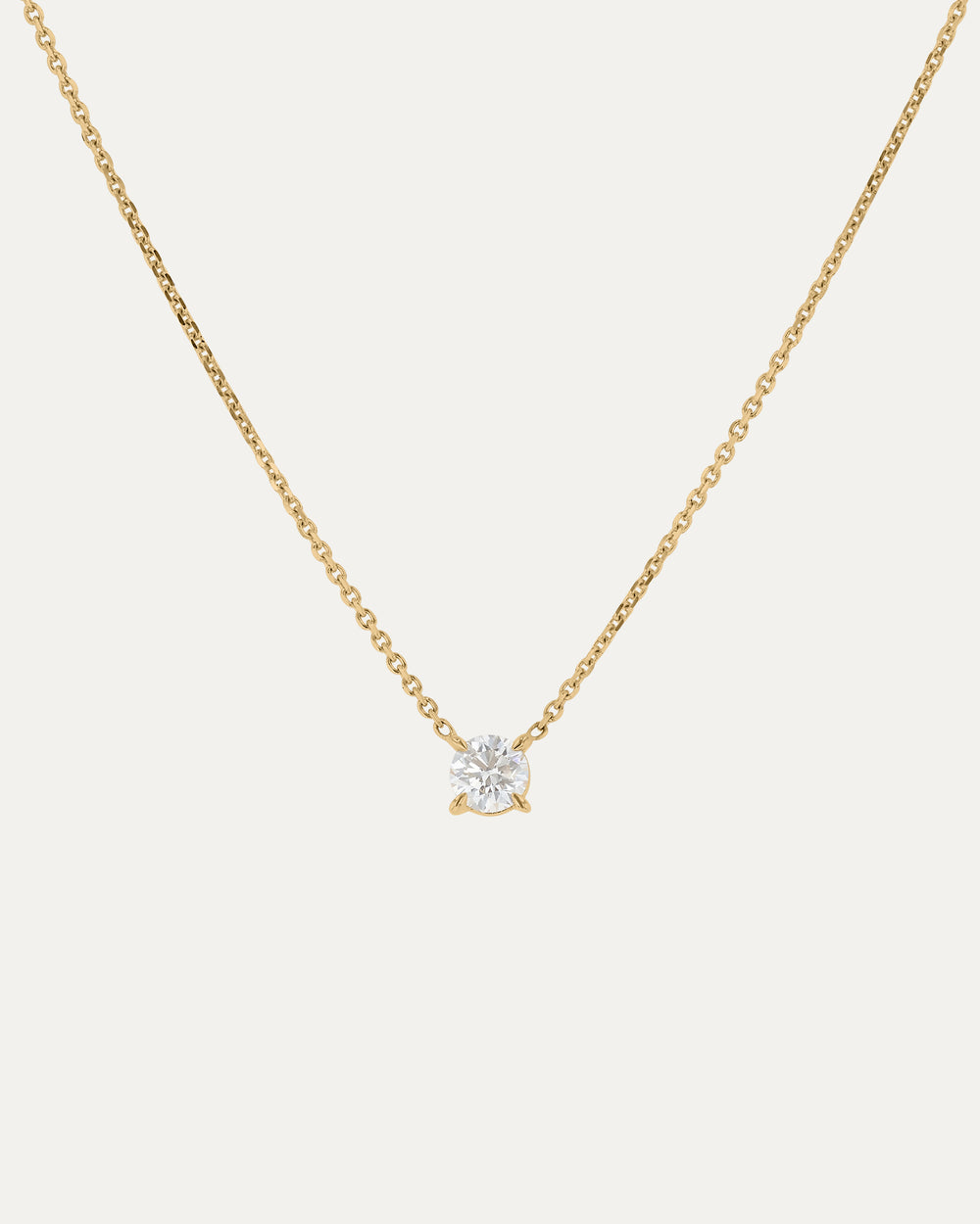 Solitaire Round Diamond Necklace