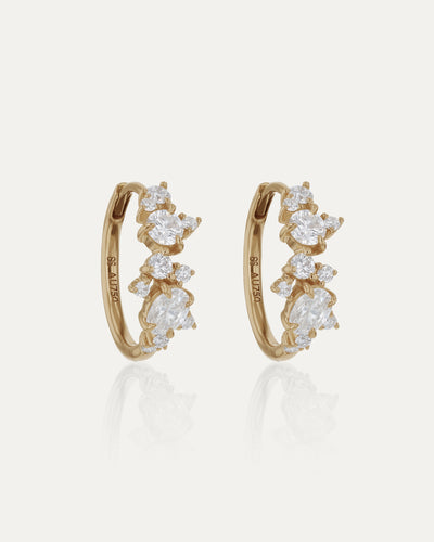 Diamond Verdigris Hoops