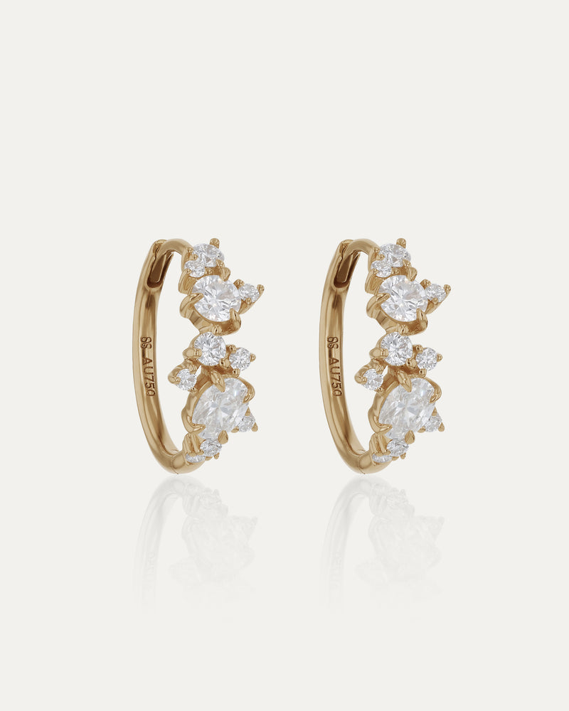 Diamond Verdigris Hoops