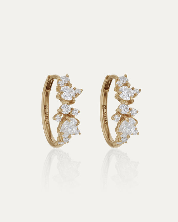 Diamond Verdigris Hoops