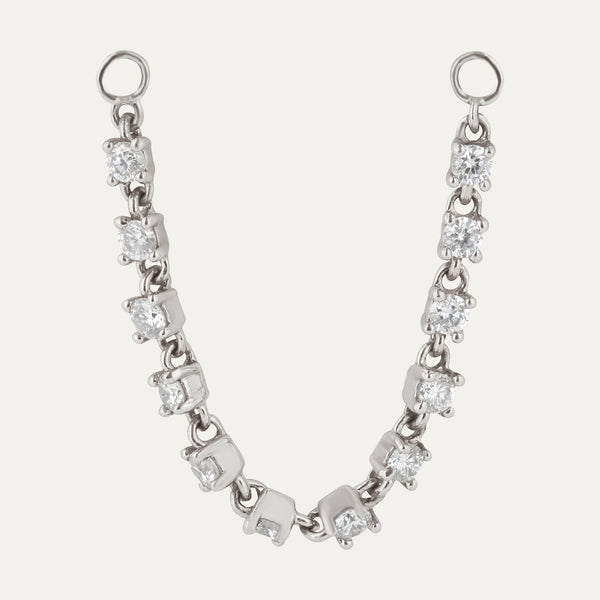 アクセサリー AVARON Diamond Chain Pierce Parts Diamond Chain Connector Platinum | SARAH & SEBASTIAN