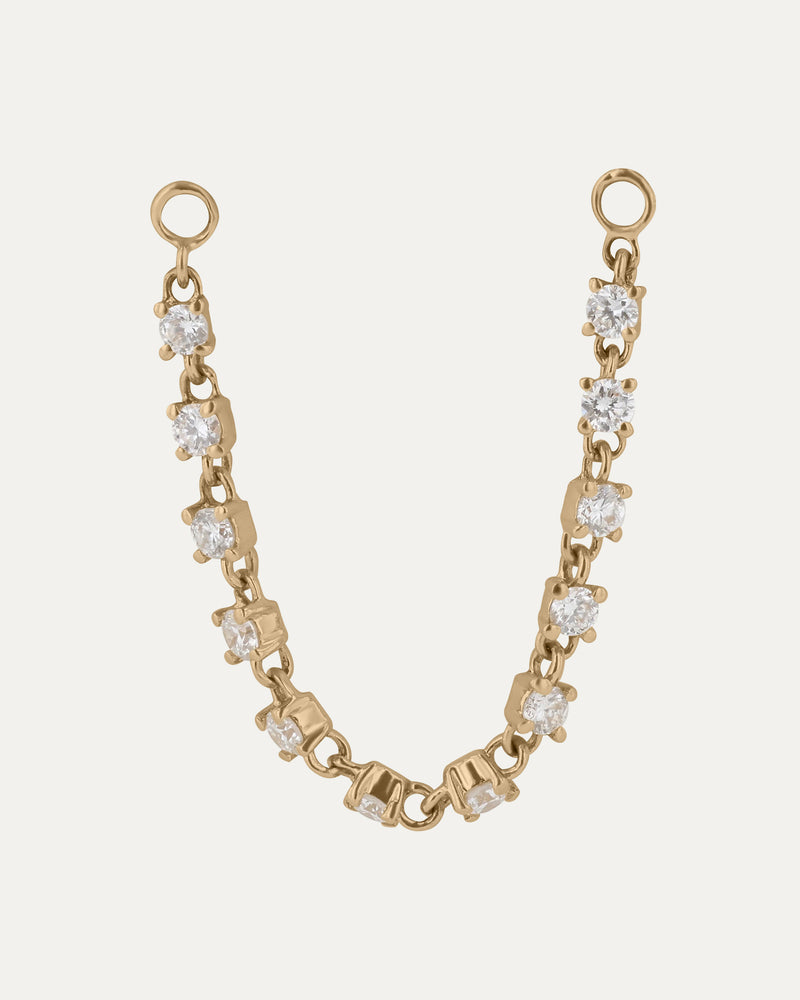 Diamond Chain Connector Yellow Gold | SARAH & SEBASTIAN