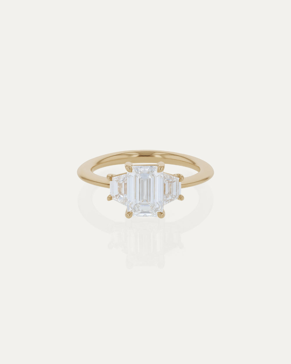 Emerald Trilogy Engagement Ring