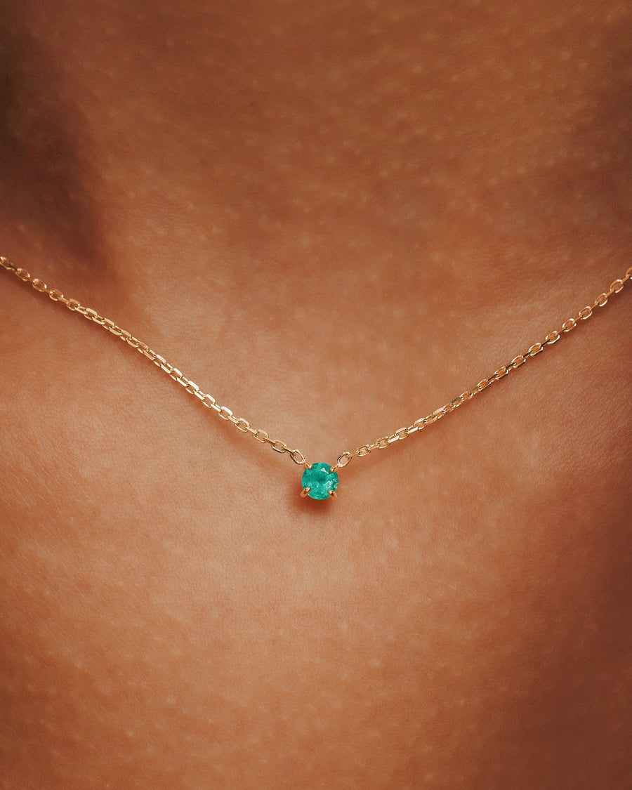 The Emerald Birthstone Necklace – SARAH SEBASTIAN