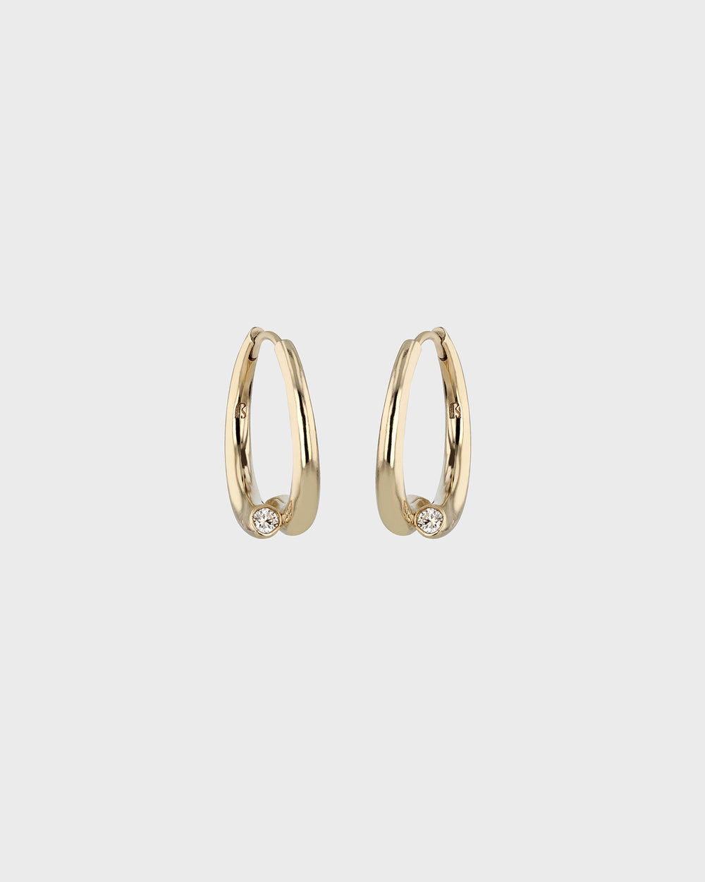 Float Diamond Hoops