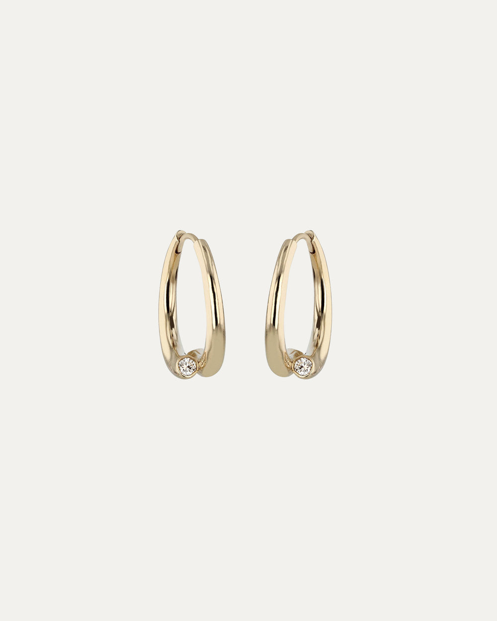 Float Diamond Hoops