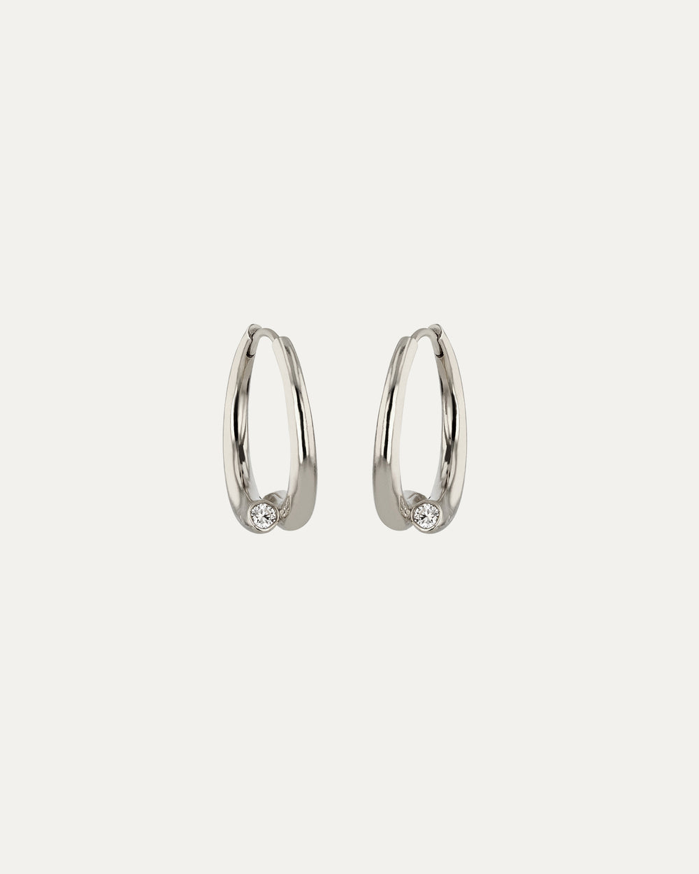 Float Diamond Hoops