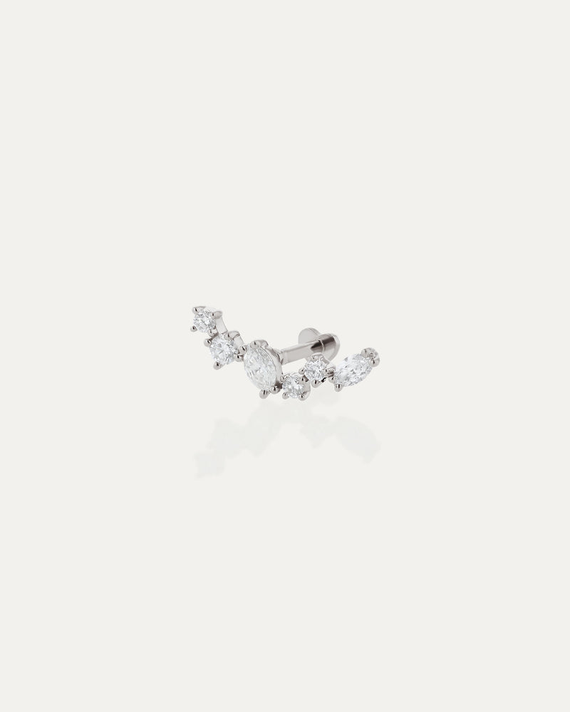 Petite Gossamer Ear Climber Cartilage Earring