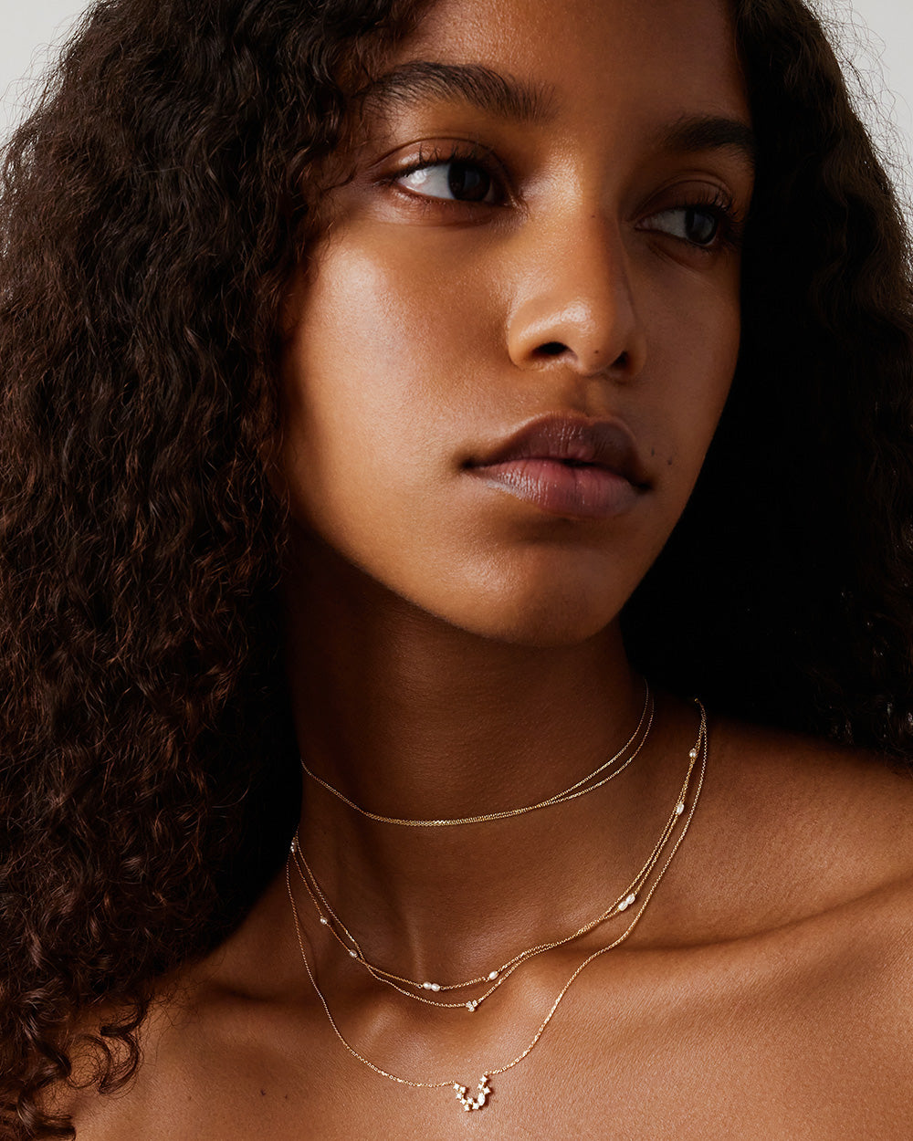 Double Chain Choker Yellow Gold Sarah Sebastian – SARAH