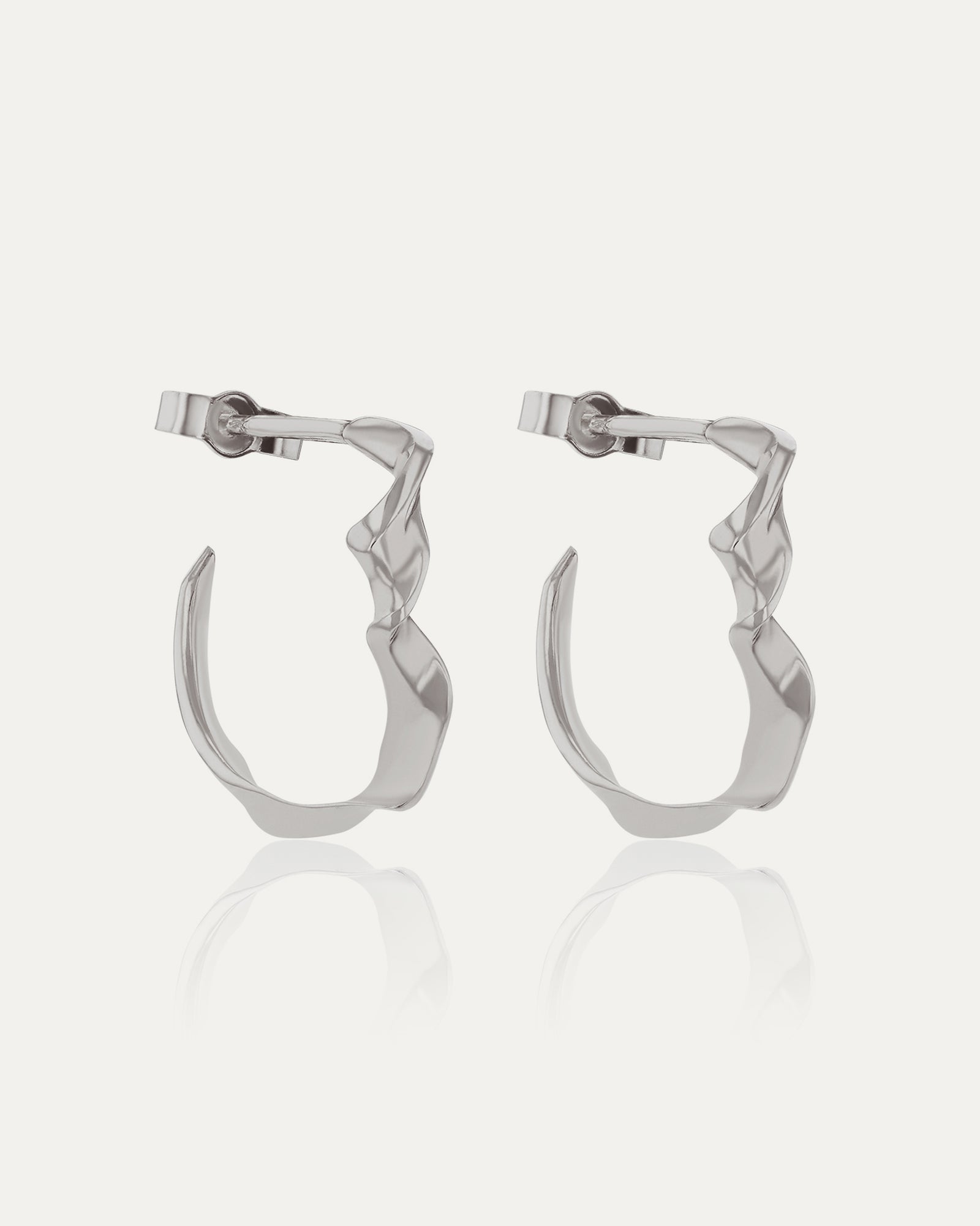 Fine Kelp Hoops | Silver | Sarah & Sebastian – SARAH & SEBASTIAN