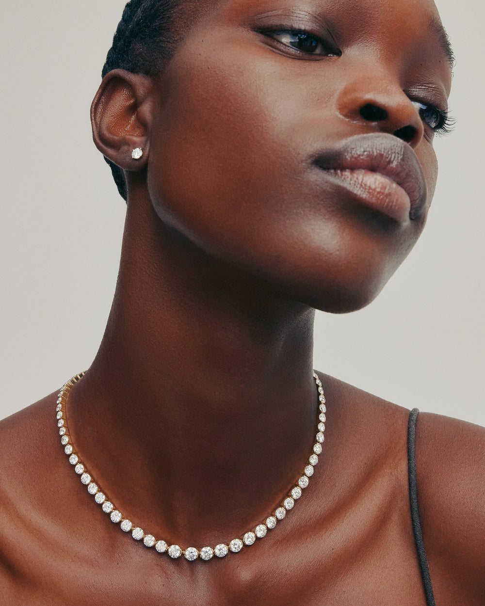 Bold Suspense Tennis Necklace