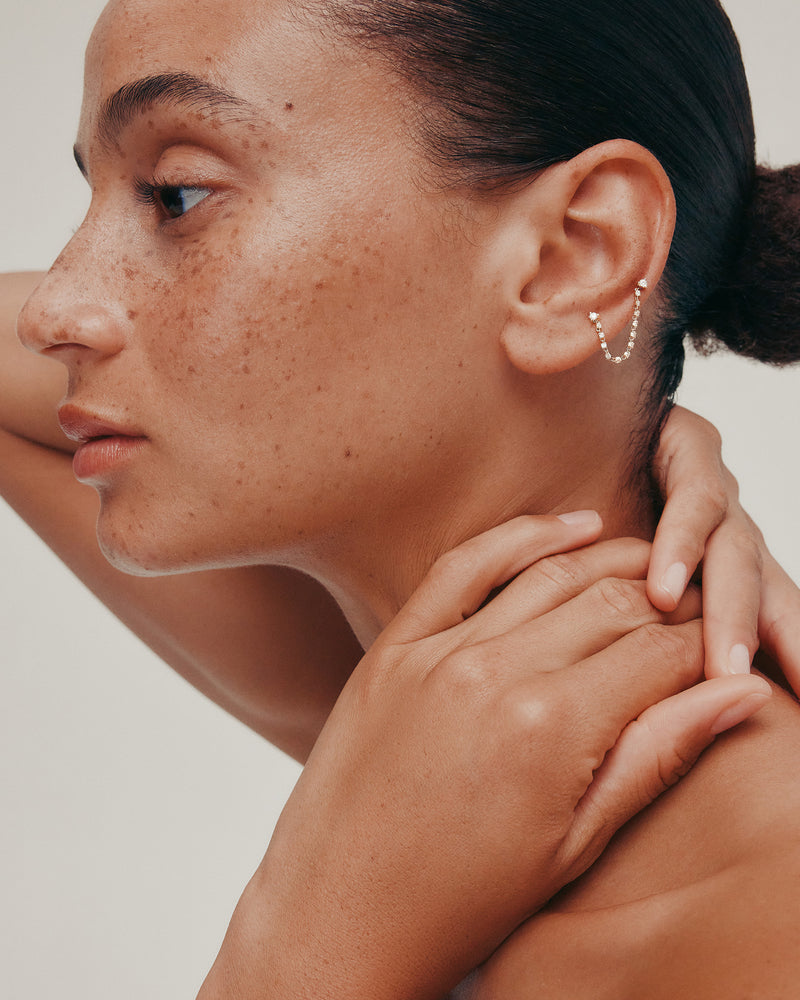 Diamond Chain Connector Yellow Gold | SARAH & SEBASTIAN