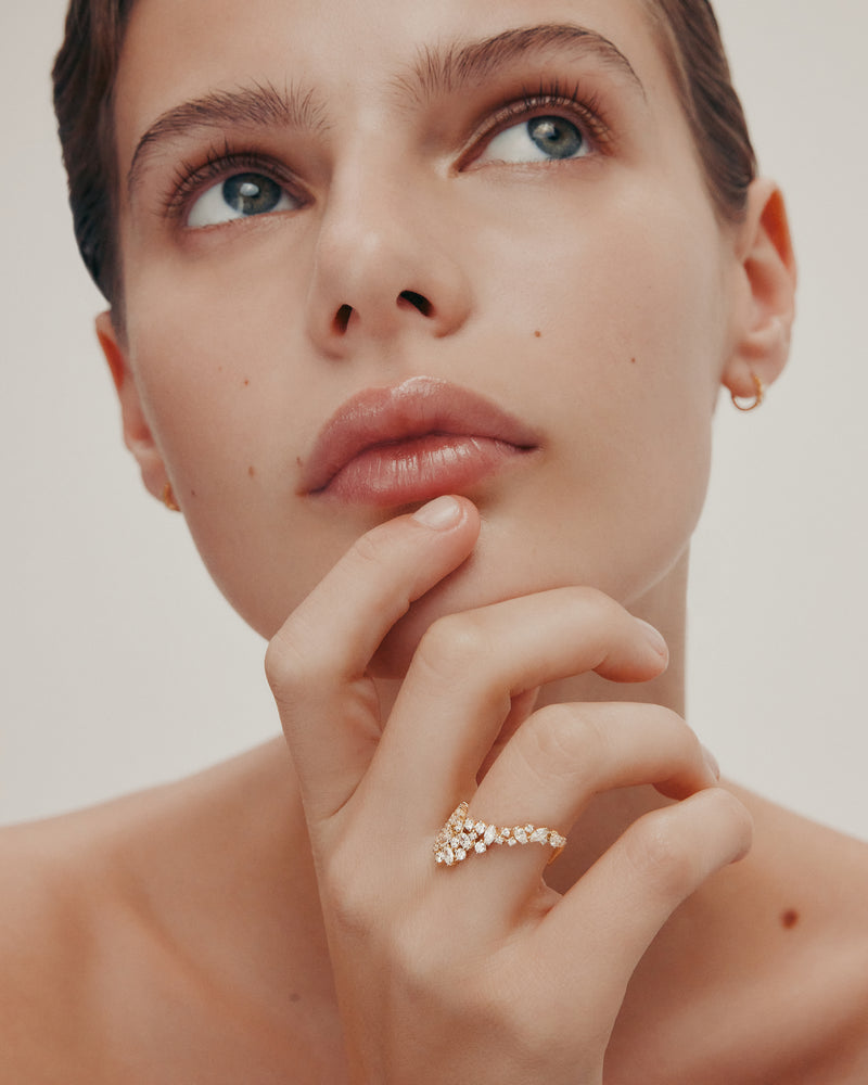 Gossamer Ring | 18 Karat Gold Natural Diamond | SARAH & SEBASTIAN