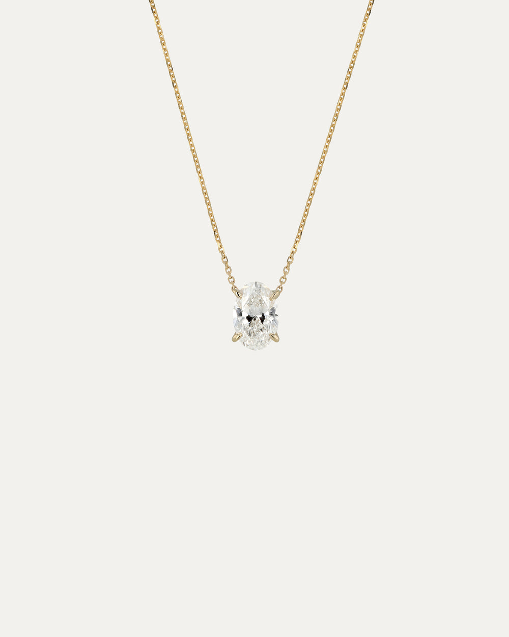 Oval Diamond Necklace
