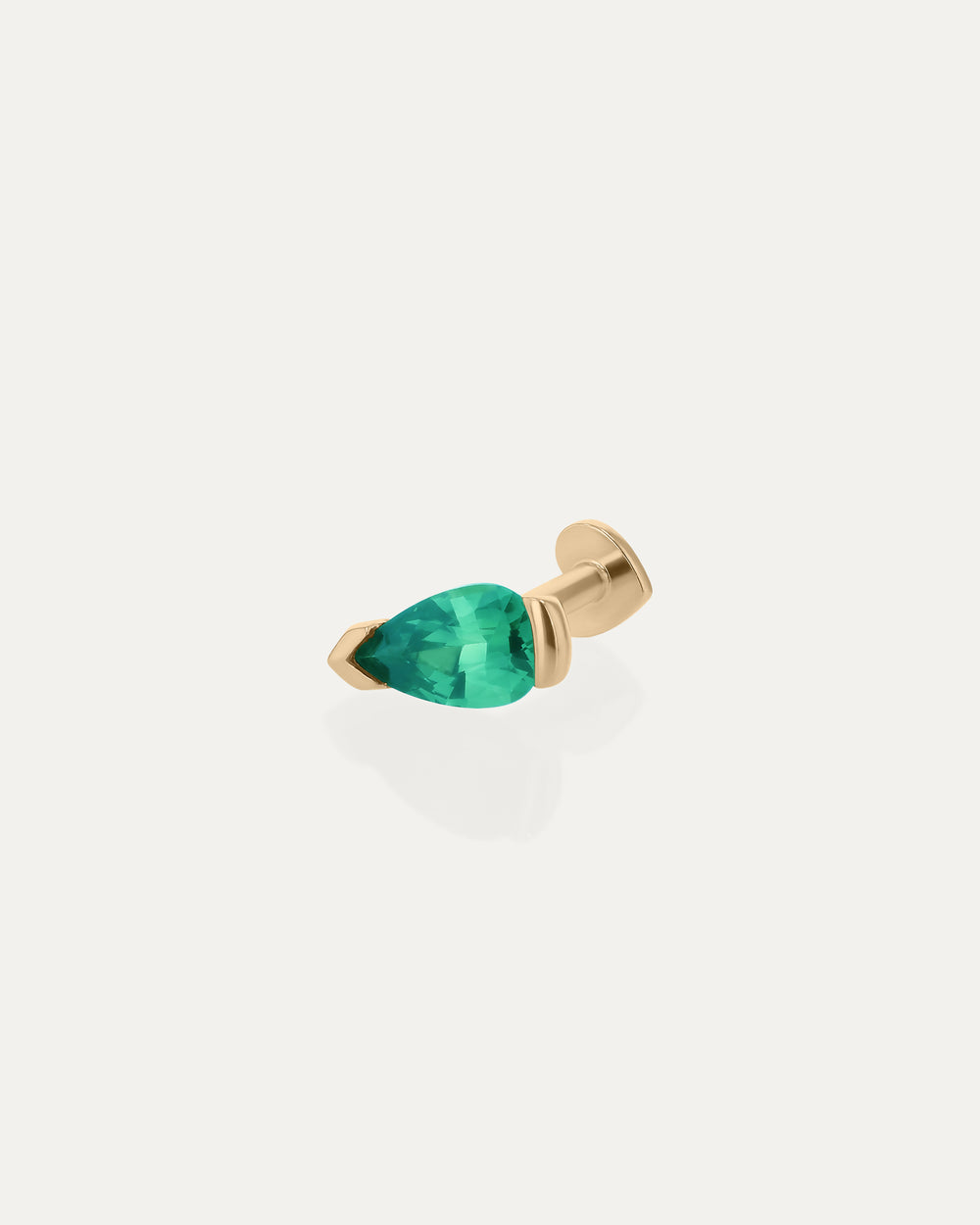 Suspense Pear Emerald Cartilage Earring