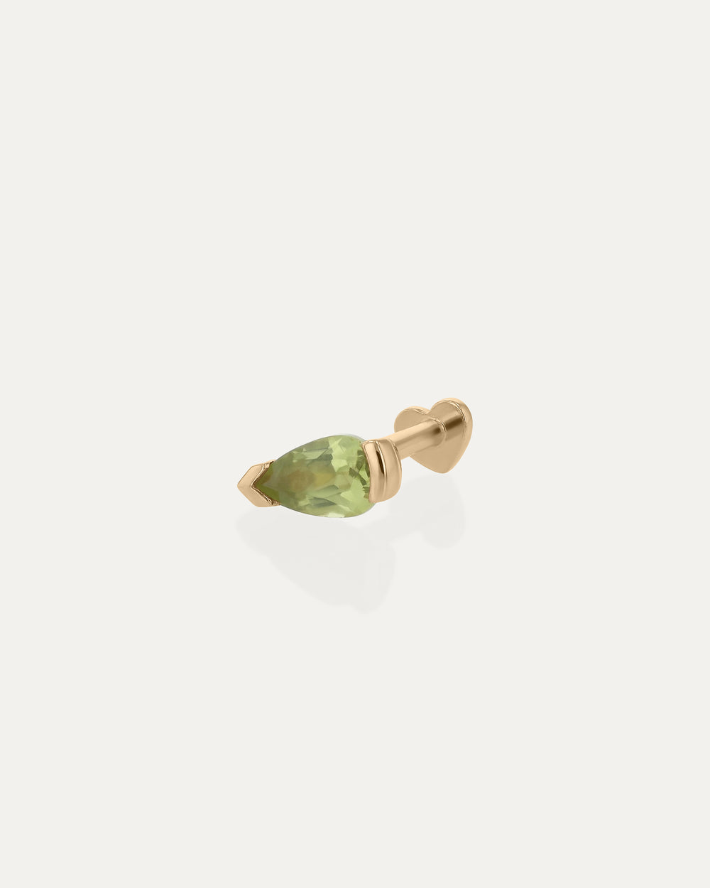 Suspense Pear Peridot Cartilage Earring