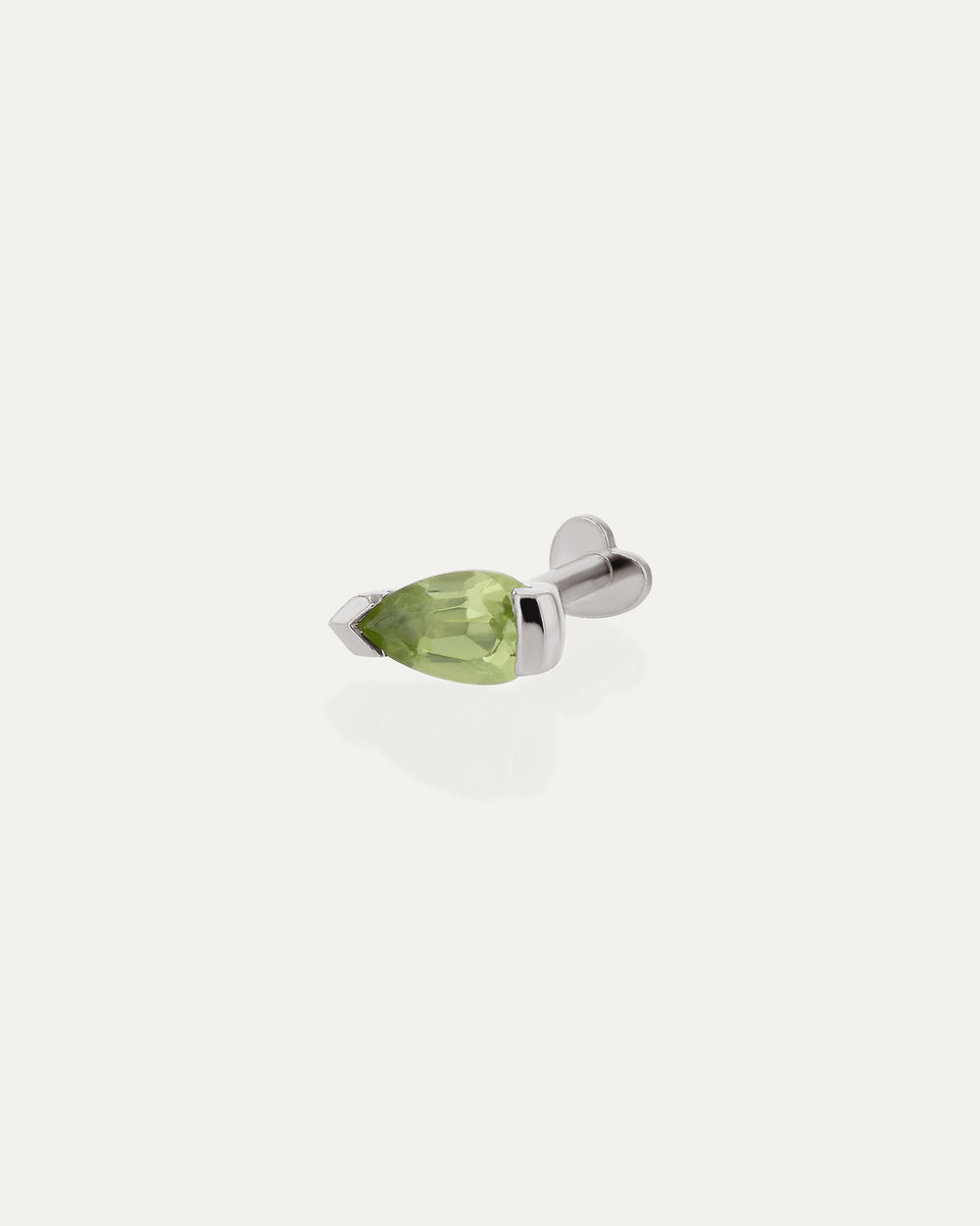 Suspense Pear Peridot Cartilage Earring