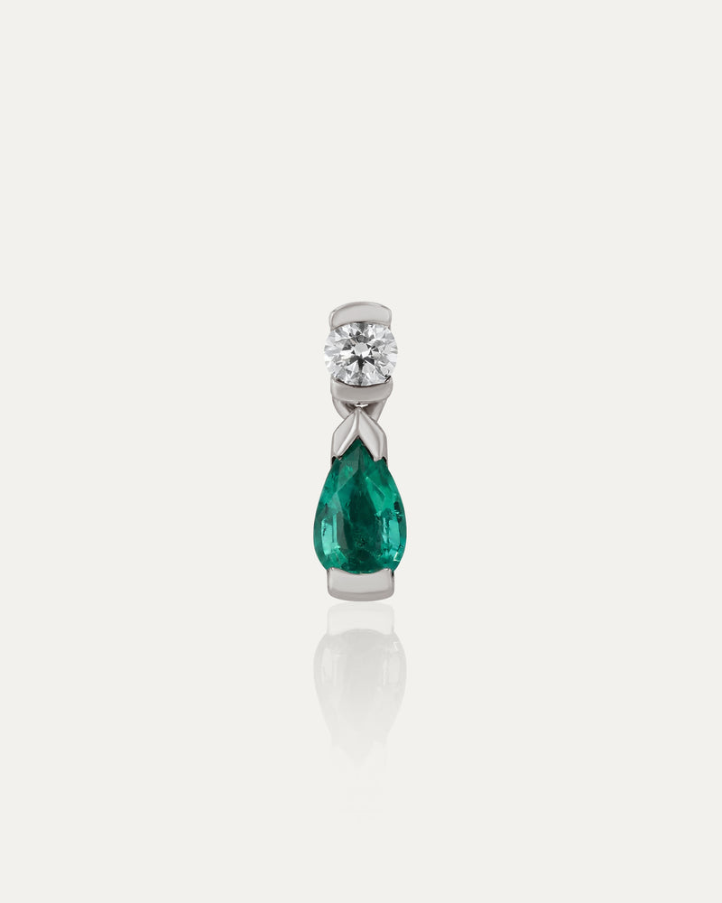Teardrop Emerald Cartilage Earring