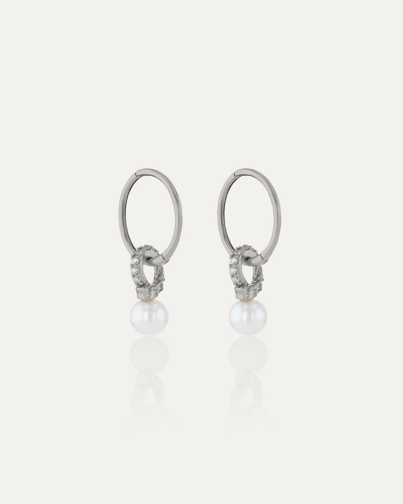 Fine Overtone Diamond Hoops