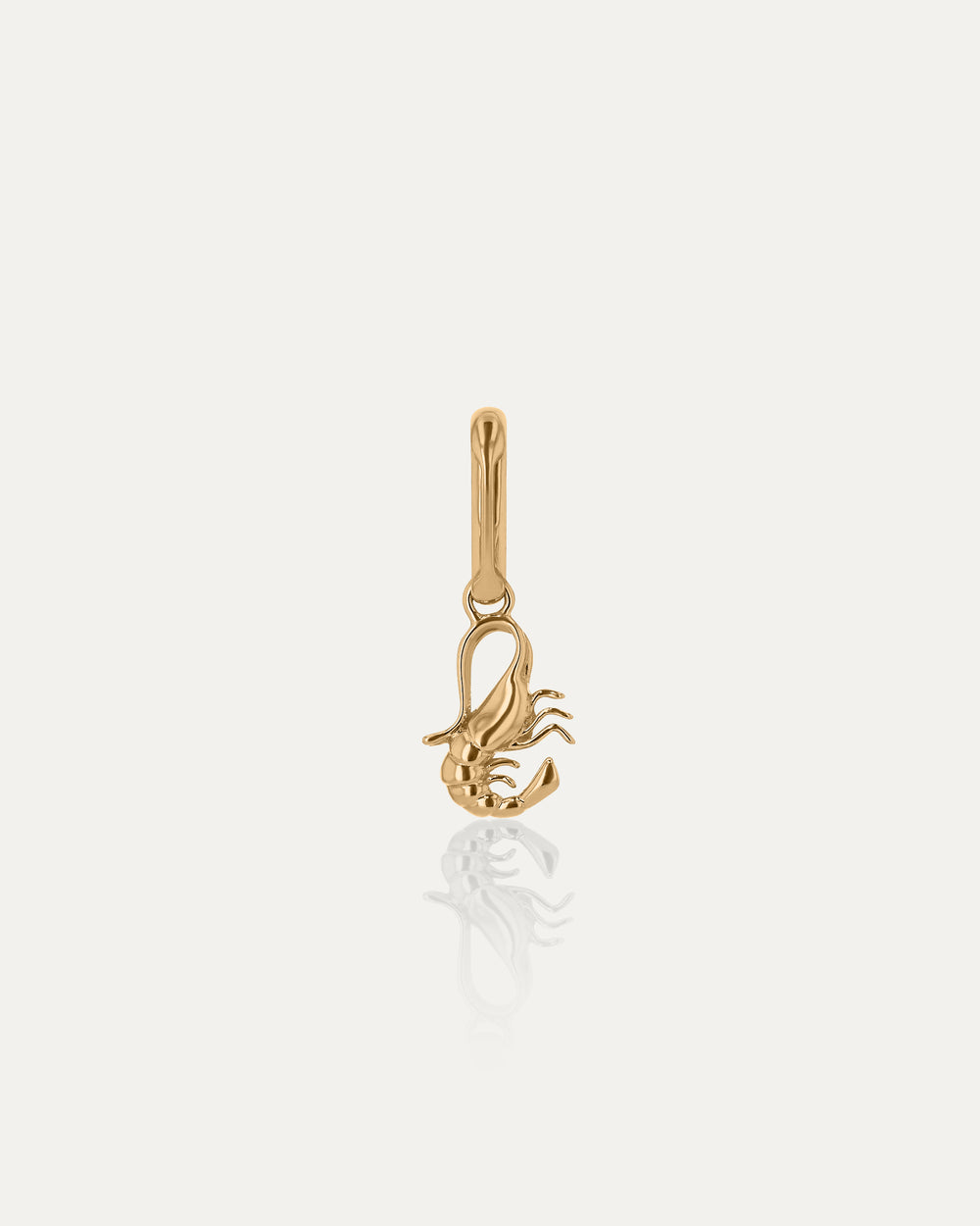 SARAH & SEBASTIAN Xanthe Zodiac Scorpio Carabiner in Yellow Gold — detail view