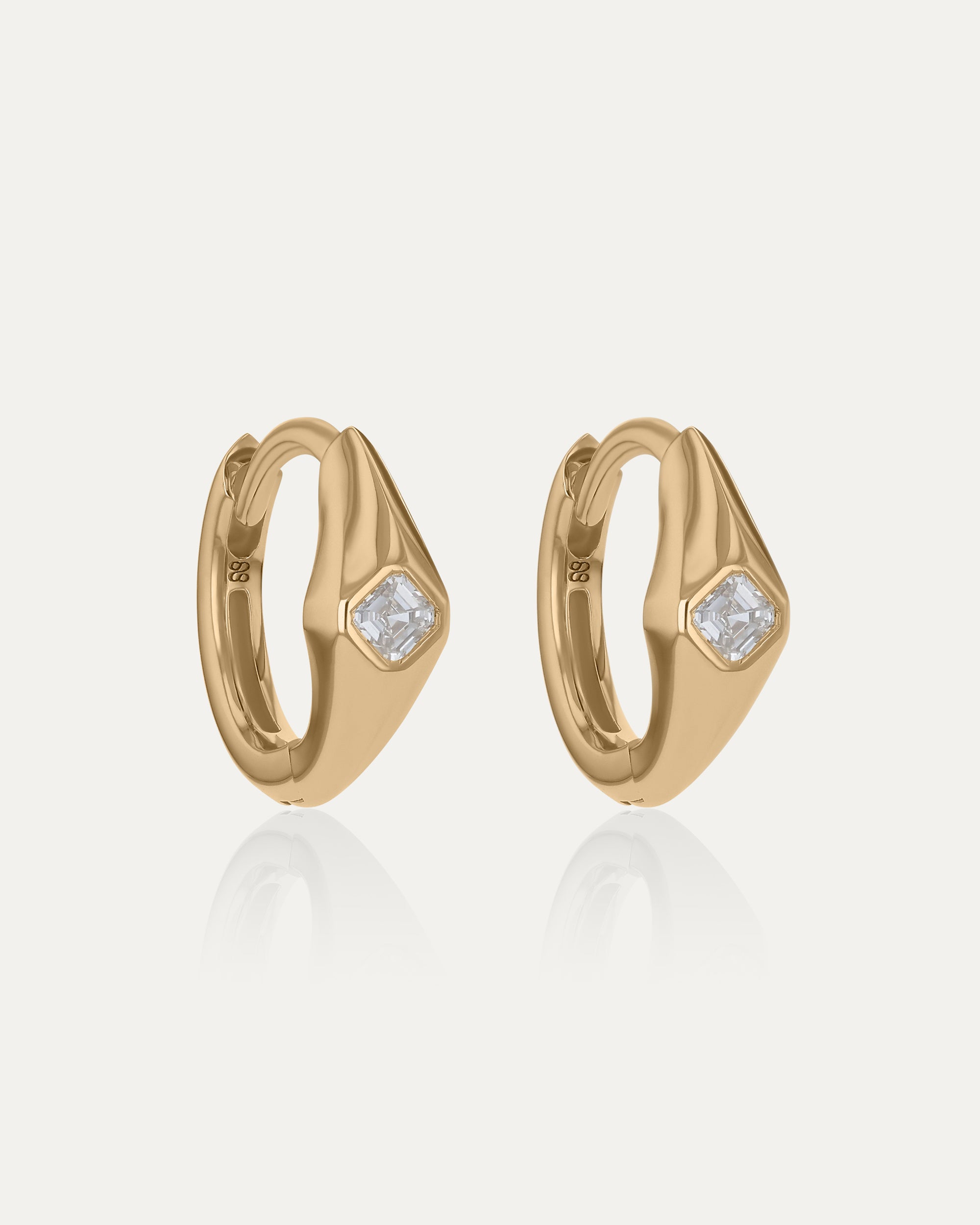 Zenith Hoops | Solid 18k Yellow Gold | Sarah & Sebastian – SARAH