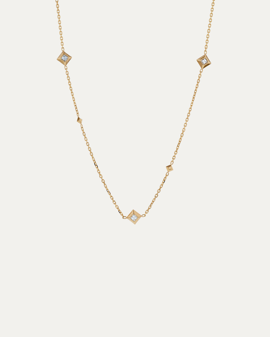 Zenith Station Necklace | Solid 18k Yellow Gold | Sarah