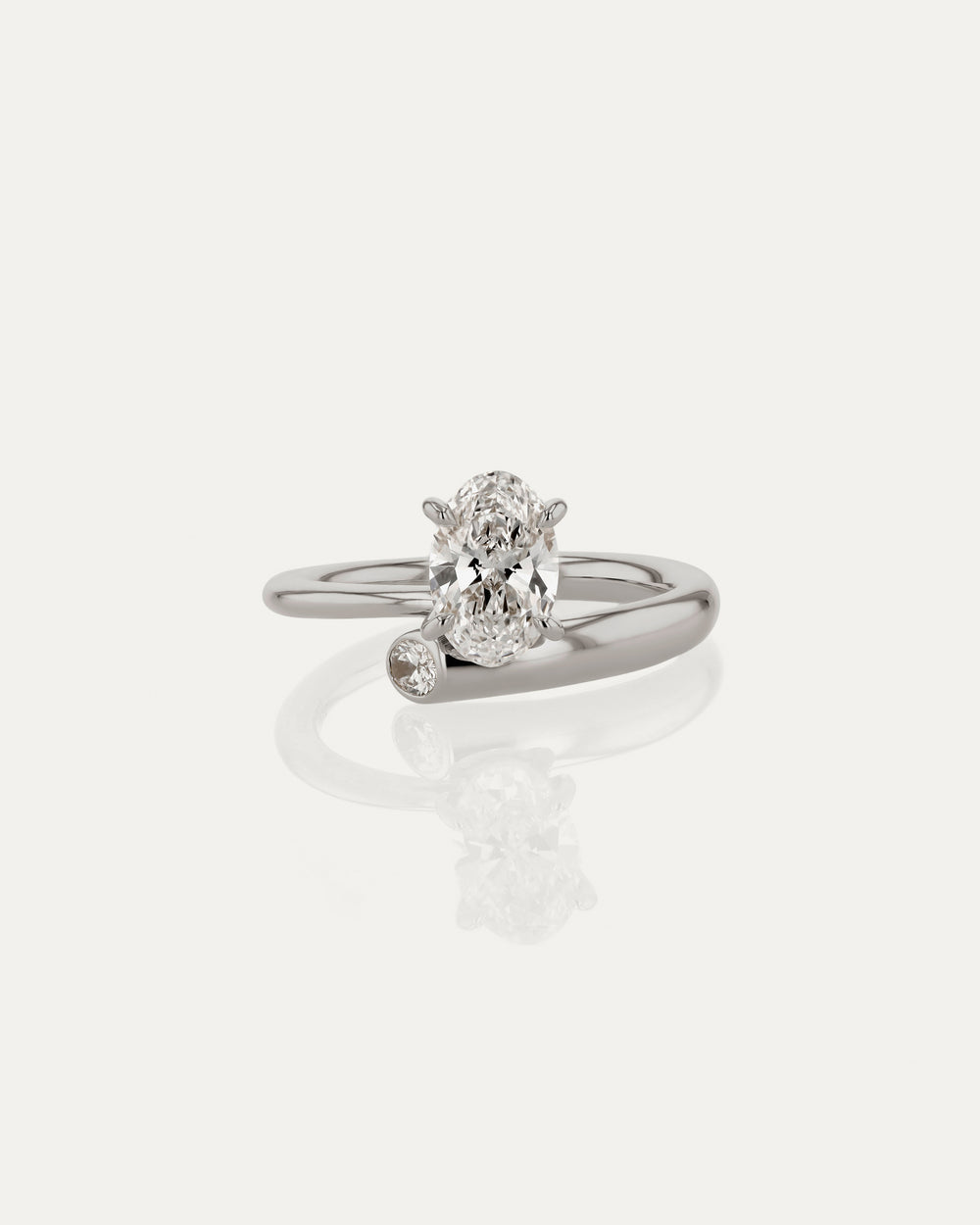 Aria Oval Engagement Ring White Gold Sarah Sebastian – SARAH