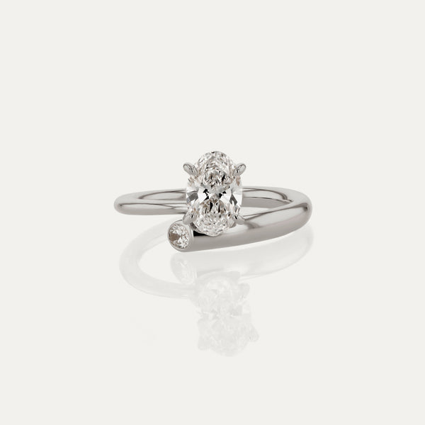 Aria Oval Engagement Ring White Gold Sarah Sebastian – SARAH