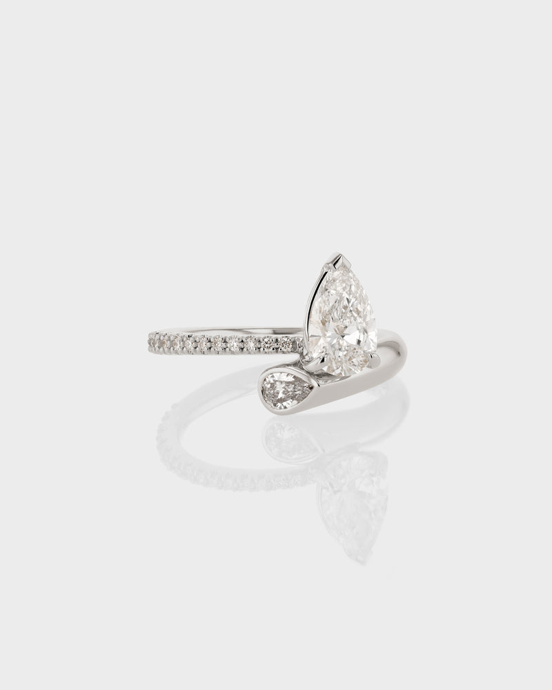 Aria Pear Eternity Engagement Ring by Sarah & Sebastian