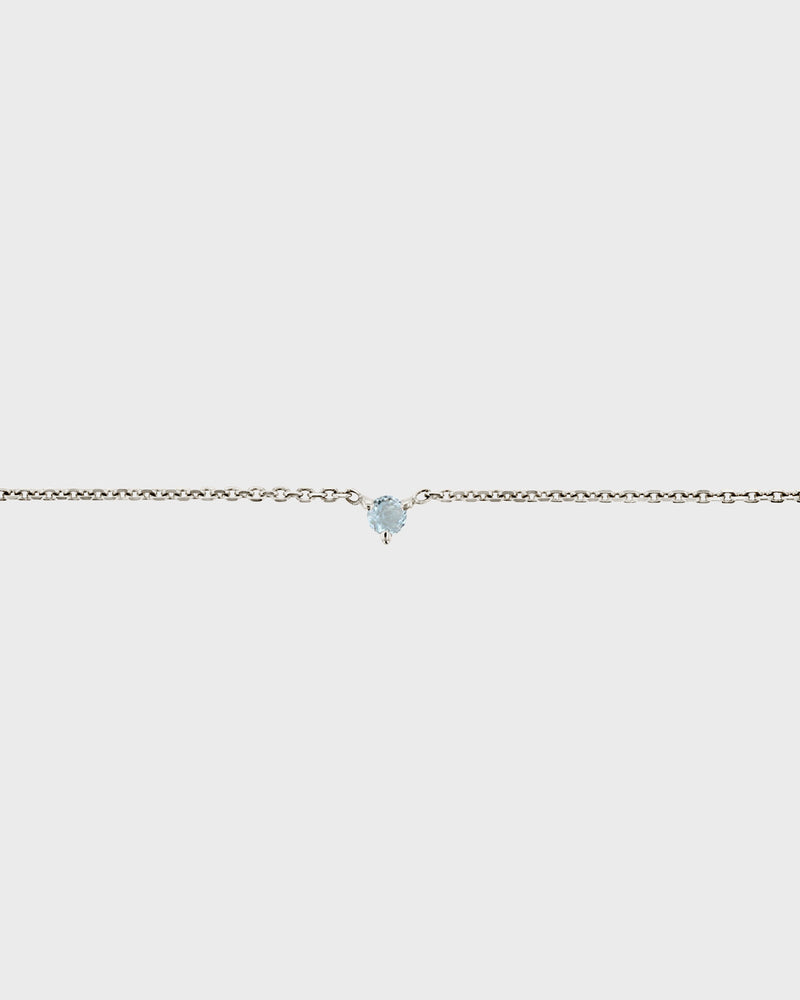 The Petite Aquamarine Birthstone Bracelet by Sarah & Sebastian