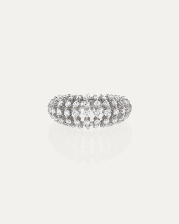 Diamond Medusa Ring by Sarah & Sebastian