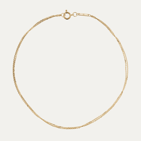 Double Chain Anklet | Yellow Gold | Sarah & Sebastian – SARAH