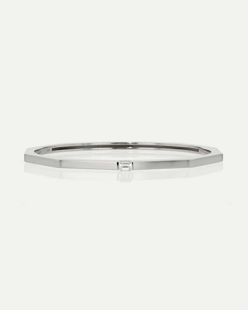 Bracelet jonc émeraude suspense