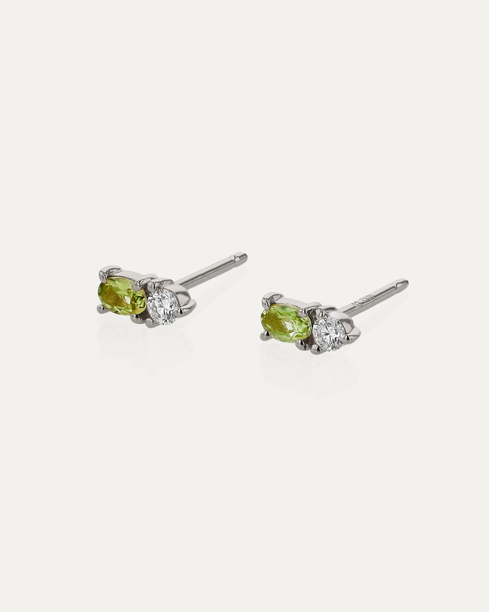Micro Sand Diamond Peridot Earrings
