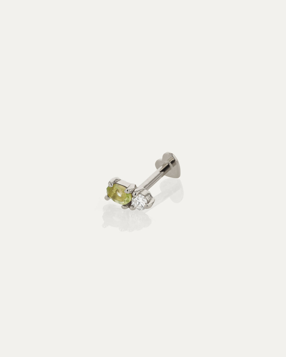 Micro Sand Diamond Peridot Cartilage Earring
