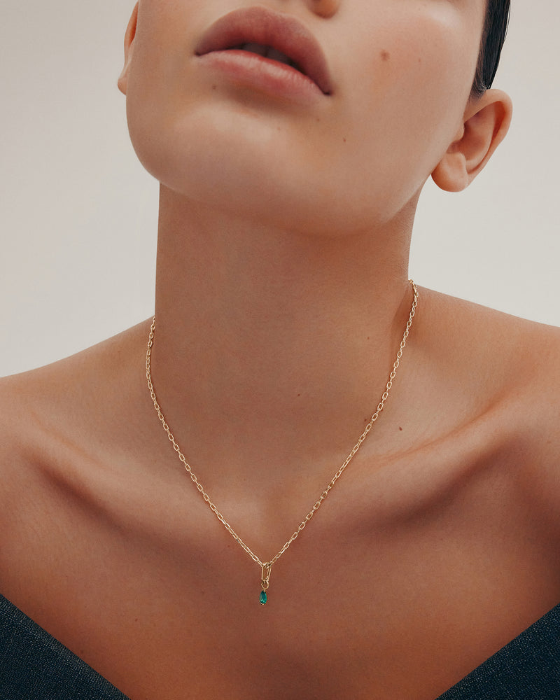 Petite Emerald Carabiner Charm