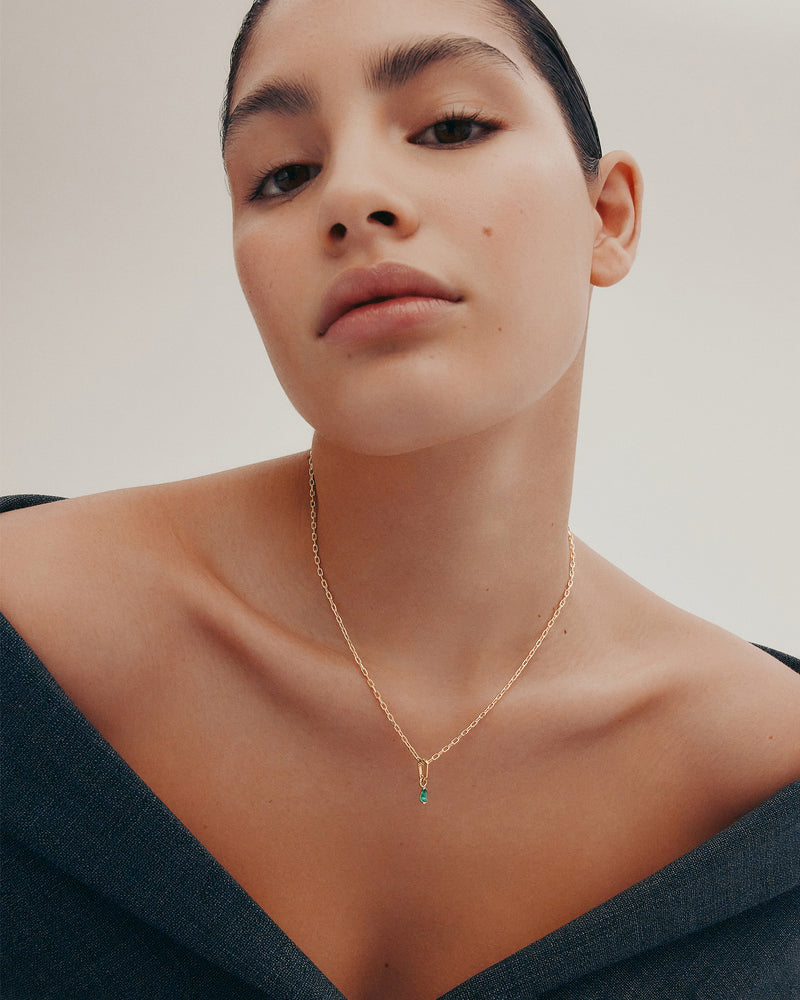 Petite Emerald Carabiner Charm