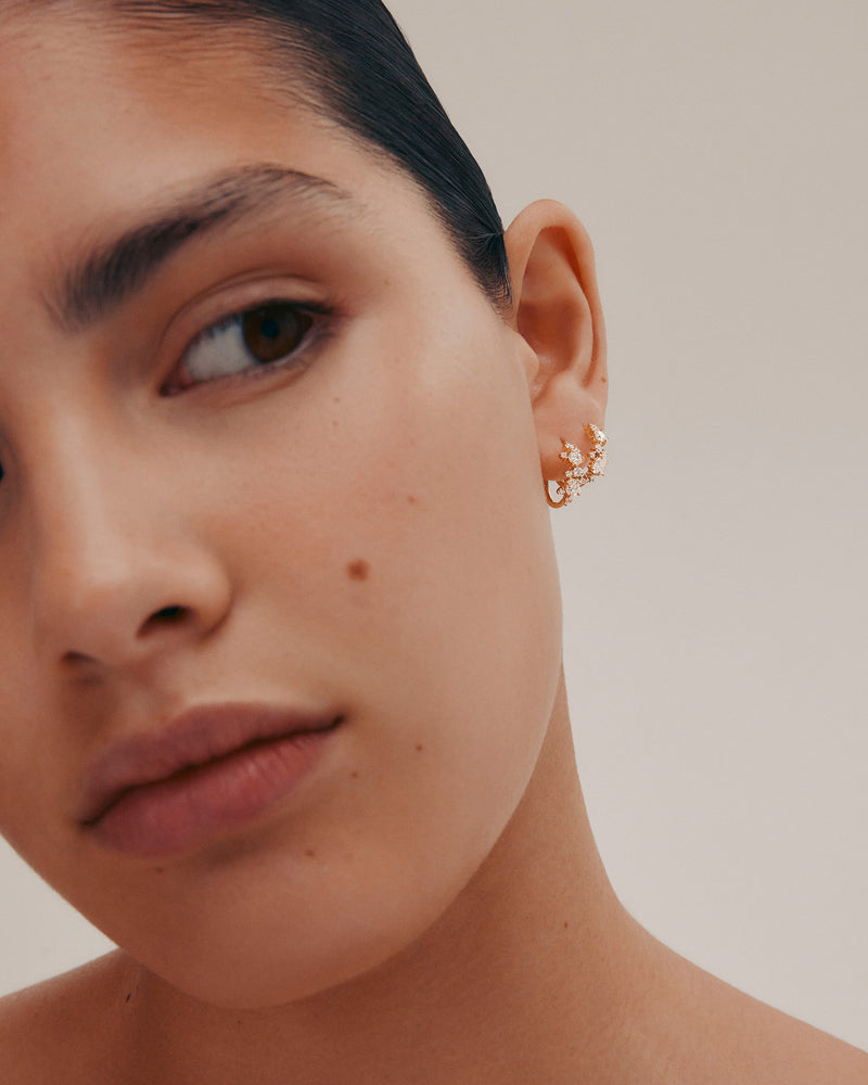 Diamond Verdigris Hoops